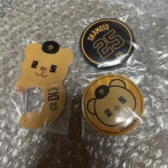エニマイくじ　ジャイアンツ　岡本和真 オカモン 缶バッジ カラビナナ