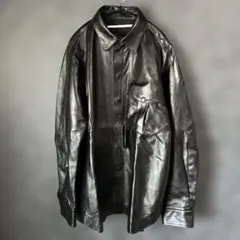 25SS Tamme LEATHER OFFICER SHIRT 2 新品