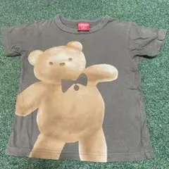 クマのイラスト Tシャツ 110cm グレー