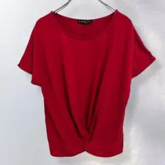 ゴージ GORGE 半袖カットソー フロントツイスト 無地 シンプル M《a55