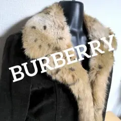 bt2. BURBERRY BLUE LABEL ファーコート豹柄 サイズ38