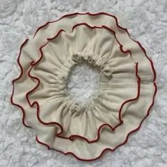 st13.フリルスタイ メロウスタイ　ダブルフリル　スタイ　つけ襟 ハンドメイド