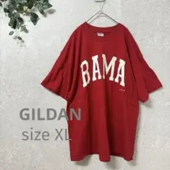 GILDAN コットン 半袖Tシャツ XL 赤 カジュアル 大きめ