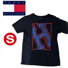 【TOMMY HILFIGER】Tシャツ ネイビー メンズS相当 紺 トミー