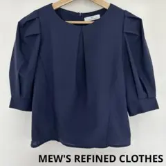 【MEW'S REFINED CLOTHES】　トップス　5分袖　紺色