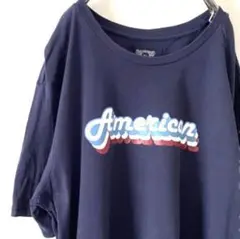 WE THE PEEPS American Tシャツ XL ネイビー 紺古着