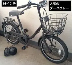 おまけ付き★ブリヂストン bikkeビッケ 子供自転車16インチ ダークグレー