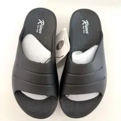 アーチサポートサンダル　黒　24.5-25.0 厚底　立ち仕事　フィット感　新品