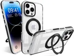 iPhone 16 Proケース 360度回転スタンド MagSafe対応