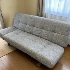 ニトリ　グレー ソファベッド　マークス　カバー2枚付き