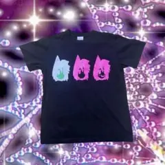 lilbesh ramko ワンマンライブ カラフルプリント 黒 Tシャツ