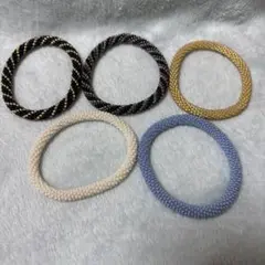 ハンドメイド　ビーズ　ブレスレット　セット　4