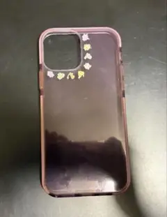 iPhone12 ポケモンケース 紫 クリア ゲンガー