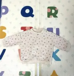 H&M ベビー長袖トレーナー　小花柄　裏起毛　EUR74