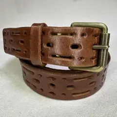 ◎タグ付き未使用 マーガレットハウエル 本革 レザーベルト ダークブラウン 牛革 MARGARET HOWELLマーガレットハウエルワイドレザーベルト新品