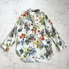 ZARA ザラ　ウーマン　花柄　シャツ　ボタニカル