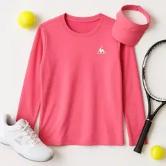 le coq sportif　ルコック テニスウェア 長袖Tシャツ L　ピンク