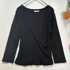 【RESEXY】美品✨カシュクール　ニット　七分袖　カジュアル　ブラック　F