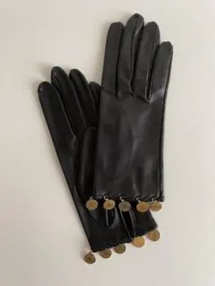HERMES エルメス ラムレザーグローブ ブラック セリエ ヴィンテージ品