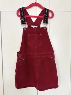 TOMMY HILFIGER 赤 コーデュロイ サロペット