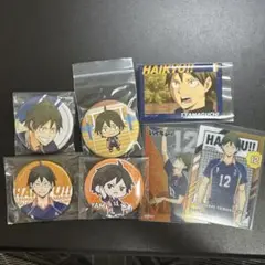 ハイキュー!! 山口忠 缶バッジ とカード 7点セット