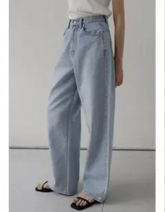 Na.e ナエWide Loose Jeans_Light Blue Sロング丈