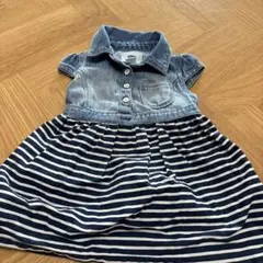 OLD NAVY デニムストライプワンピース 12-18M