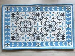 花柄デザイン 室内用玄関マット　約80cm×50cm