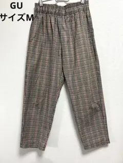 最終値下げ！【美品】GU チェック柄　シェフパンツ　リラックス　メンズM
