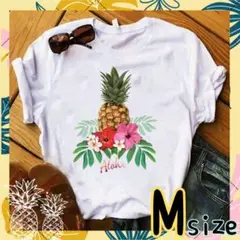 【新品】Alohaロゴ ハワイアンTシャツ フラダンス アロハ 可愛い M