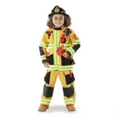 消防士コスチューム ヘルメット付き　ハロウィン　7～8歳用