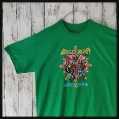 アメリカ古着　半袖Tシャツ　GILDAN　L　MEGO MEET　グリーン