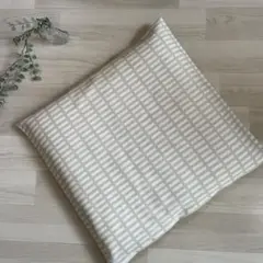 くすみアイボリー✩︎⡱北欧 格子柄の座布団カバー 可愛い おしゃれ