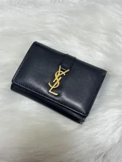 SAINT LAURENT ブラック レザー キーケース