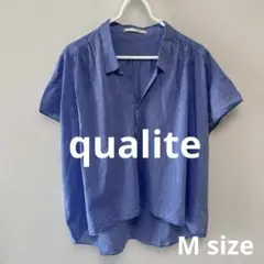 美品✨qualiteカリテ 半袖ブラウス Mサイズ レディース