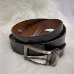 ベルト　ブラック×ブラウン　シンプル　　メンズ　通勤通学