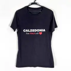 【Intimissimi】ブラック ロゴ・プリント柄 Tシャツ レディース L