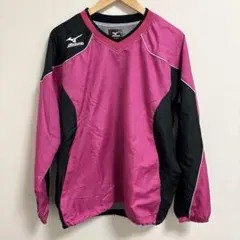 Mizuno ピンク/黒 ウィンドブレーカーM