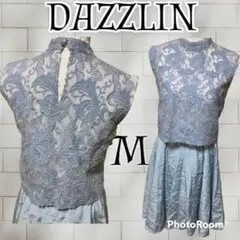 ❇️DAZZLIN❇️オーガンジーレースコンビワンピースM定価8,690円