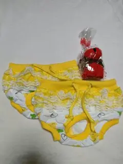 かわいい犬の生理パンツ イエロー 2枚セット