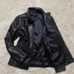 美品 ジャックローズ ラムレザー 羊革 レザージャケット ブラック Lサイズ