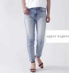 upper hightsアッパーハイツ280219ストレッチダメージデニムパンツ