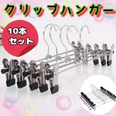 10本セット クリップハンガー ステンレス クリップ スカート パンツ
