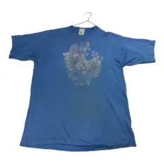 L【FRUIT OF THE LOOM 90s花柄Tシャツ】古着/AM77-05