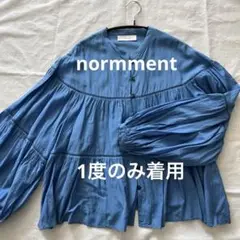 normment ティアードギャザーブラウス