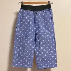 マリン柄ハーフパンツ*160*膝下パンツ*ダンガリー