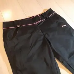 PUMA GOLF レディース　ロングパンツ ブラック/ピンク　L