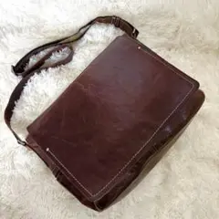 土屋鞄　ショルダーバッグ　ブラウン