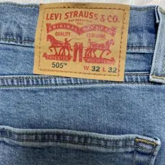LEVI’S-505 レギュラーストレートジーンズ サイズL