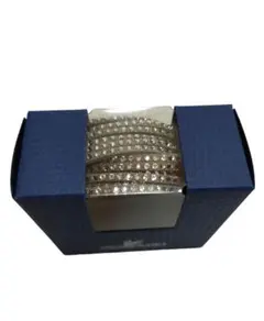 新品 スワロフスキー SWAROVSKI ブレスレット グレー 36cm